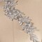 1 Pair Metallic Silver Lace Applique with Sequin and Pearl Detailing for Gowns